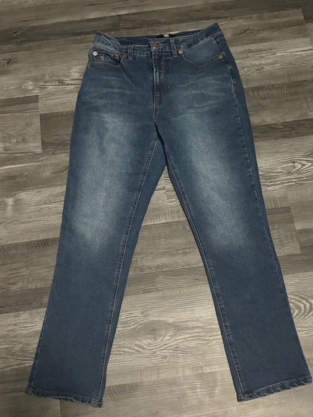 Frye Women's Dark Blue Straight-Leg Jeans High rise